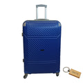 SMTE - Durable Elegance: ABS Suitcase Medium 65Cm with  Keyring1 PieceLight Blue