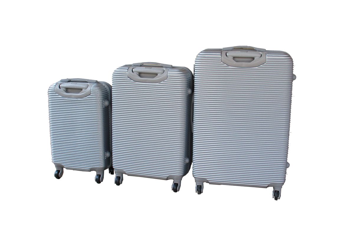 SMTE - 3Piece Travel 28Inch Luggage Suitcase Bag SetStylisSilver