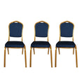 SMTE -  Set of 3Blue Steel Frame Conference Chairs
