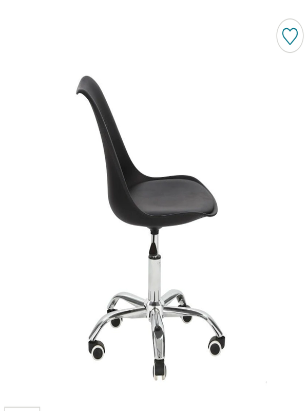 SMTE - Armless Office Home Chair - Black