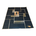 SMTE - 200cm by 150cmModern 3D Geometric Design Area Rug FR5 With  keyring