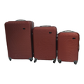 SMTE - Acesa - Quality Hard Outer Shell 3 Piece Travel Luggage Suitcase Set - Red