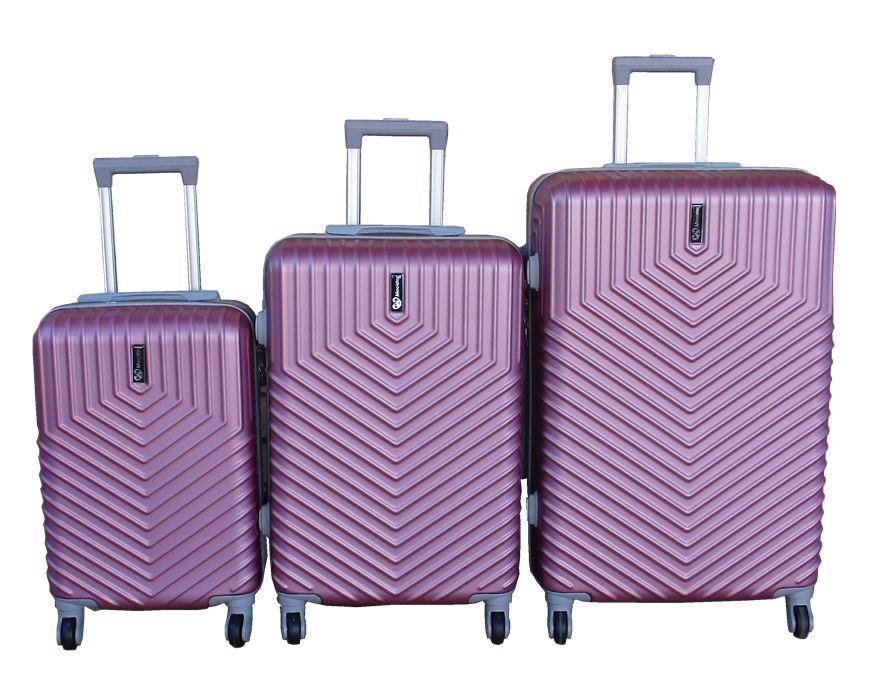 SMTE - 3Piece Travel Luggage Suitcase Bag SetStylish, and ConvenientPink