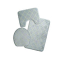 SMTE - Stunning 3 Piece Anti-Slip Soft Foam Bathroom Set - Diamond Grey