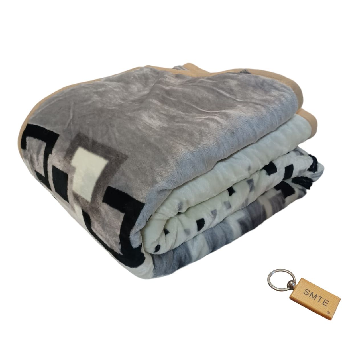 SMTE - Double Comfort: 2Ply Blanket CollectionB18+ KeyringGrey