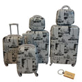SMTE - Suitcase Set for Stylish and Seamless Travel 6 PieceParis & Keyring