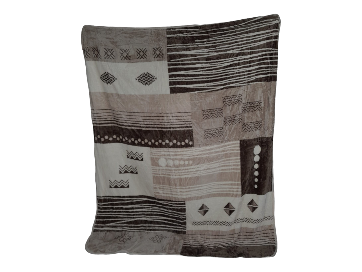 SMTE - Double Size IYWA Blanket - One-Ply - Warm and Comfy - Brown- 1.5kg - W1