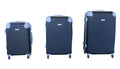 SMTE - 3 Piece Hard Outer Shell Lightweight Luggage Set - Black
