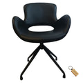 SMTE - Reather Dining Chair: Comfort for Your Dining Experience+ KeyringBlack