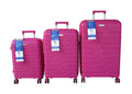 SMTE - Unbreakable Bright Pink Hardshell 3Piece Spinner Luggage Set with TSA Locks