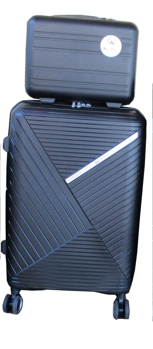 SMTE - Unbreakable Travel Luggage 2 Piece Suitcases Spinner - 28" - Black