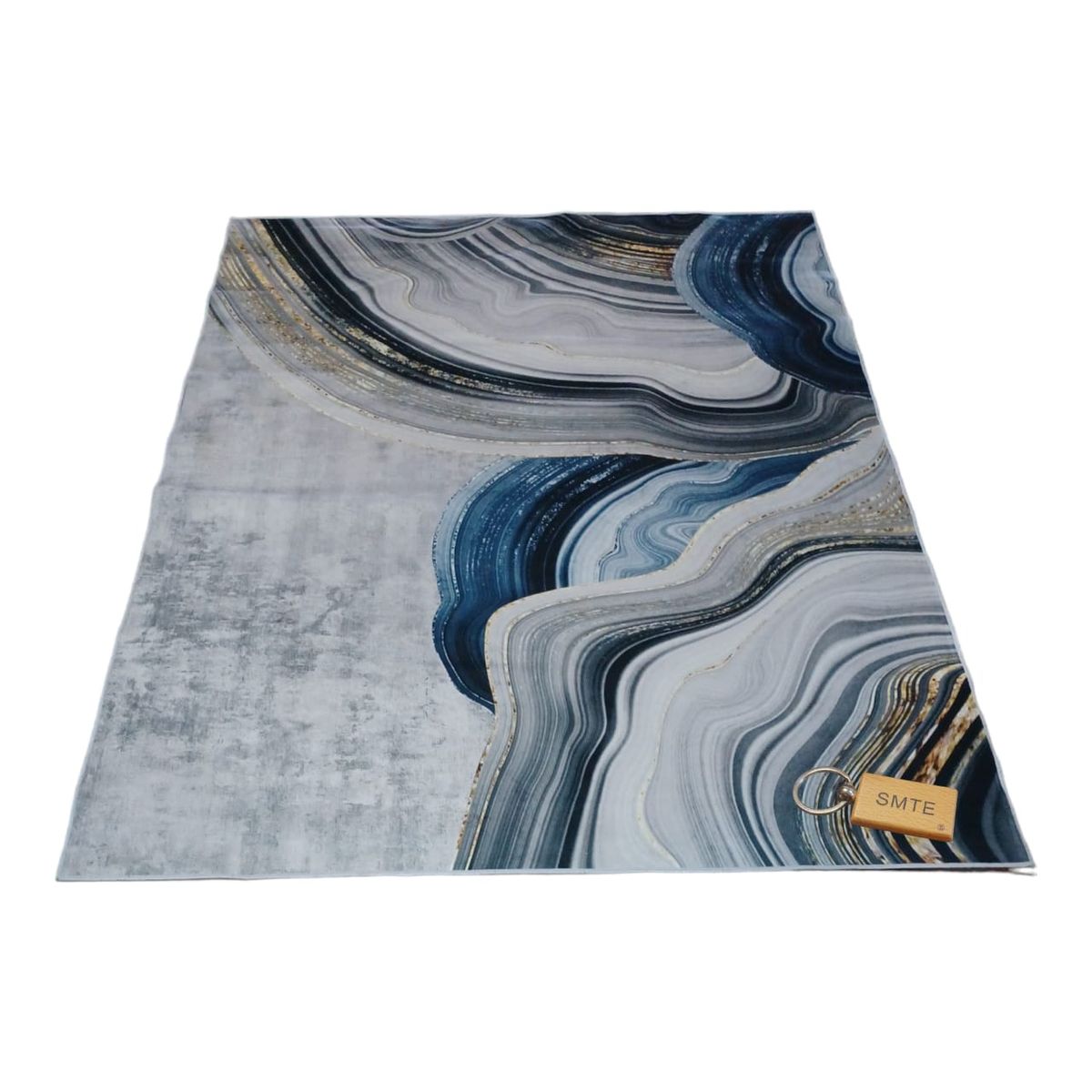 SMTE - 200cm by 150cmModern 3D Geometric Design Area Rug A88 With  Keyring