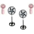 SMTE - 2 Electric Fans with 3 Speed Cooling Effect & Touch Control + 2 Mini fans