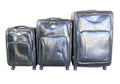 SMTE - IYH- Quality Luggage Set of 3 Leather Travel Suitcase Set - Black