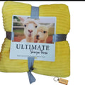 SMTE - Serpa Soft and Fluffy Fleece Blanket with KeychainQueen SizedYellow