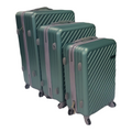 SMTE - Acesa - Quality 3 Piece Hard Outer Shell Z-Type Travel Luggage Suitcase Set - Green