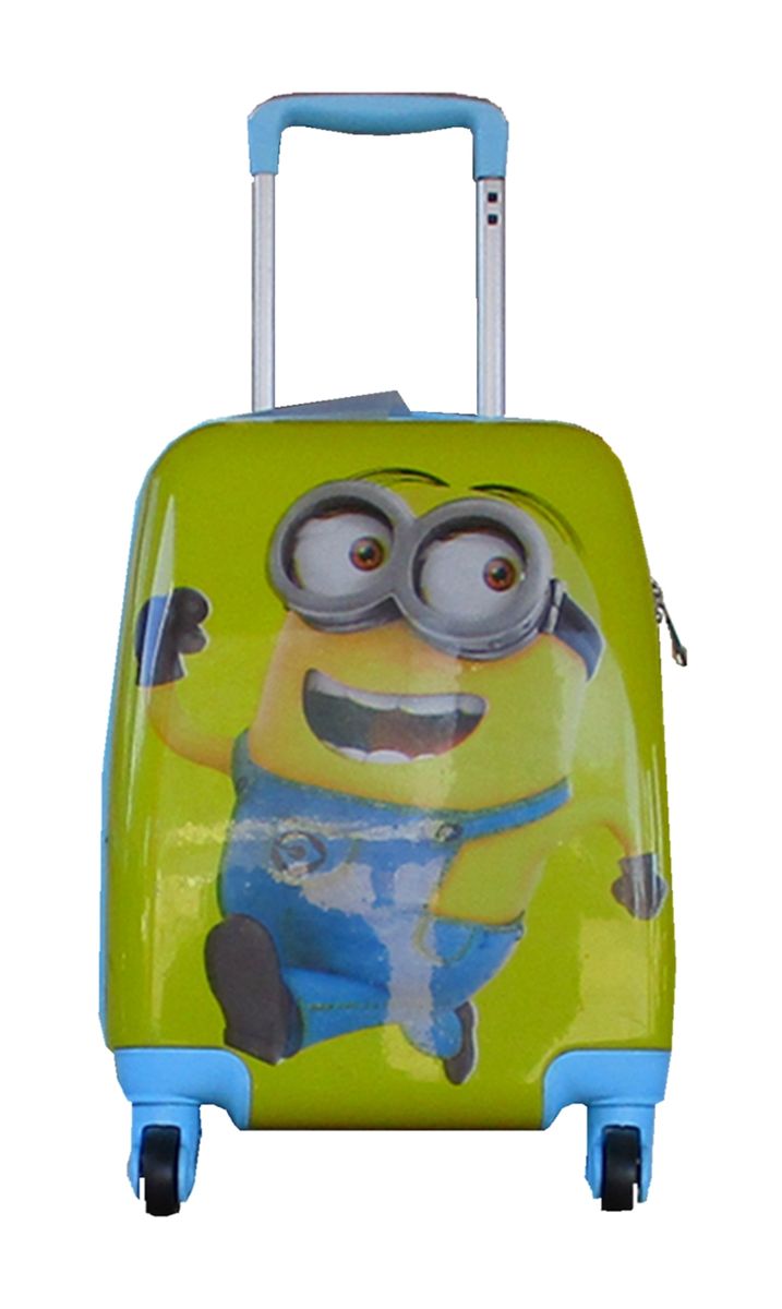SMTE - Kiddies Cartoon Hand Luggage Kids School Bag Suitcase for Children - Yellow  Minions