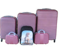 SMTE - 5Piece Pink HardShell Luggage Set + Kids Dinosaur Backpack