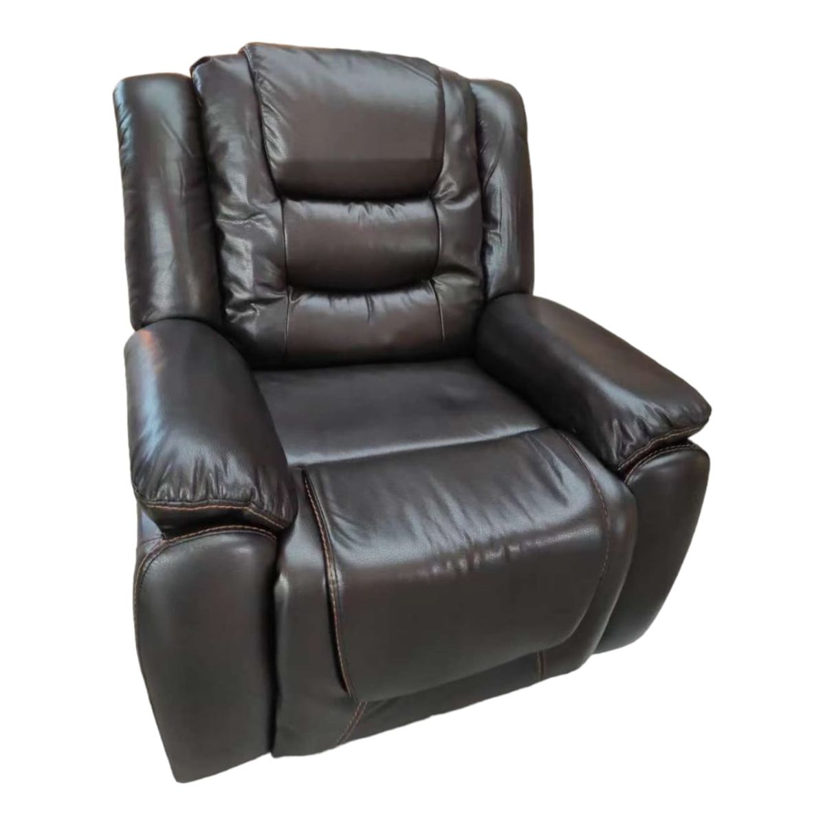 SMTE - Euro Leather Recliner Chair SofaBrown