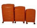 SMTE - Acesa Hard Shell Elite Suitcase Set 3 Piece - Orange