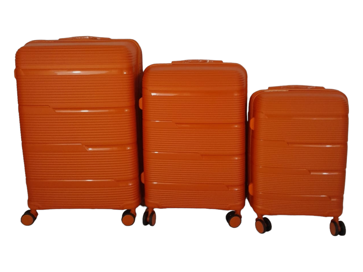 SMTE - Acesa Hard Shell Elite Suitcase Set 3 Piece - Orange