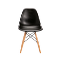 SMTE - Earl James Wooden Legs Dining Chair - Black