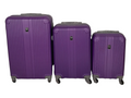 SMTE -  Quad Wheel Quality Travel Ware - 3 Piece Luggage Set-ALIN - Purple