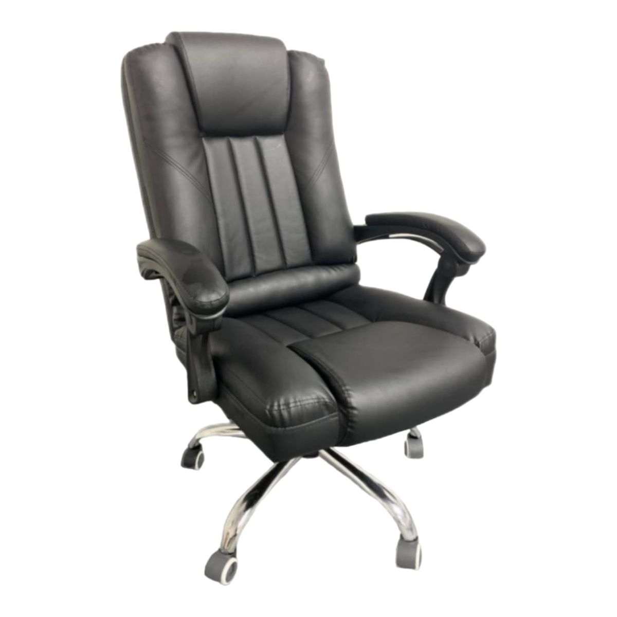 SMTE - Reclining Office PU Leather Chair with Head and Arm restsBlack