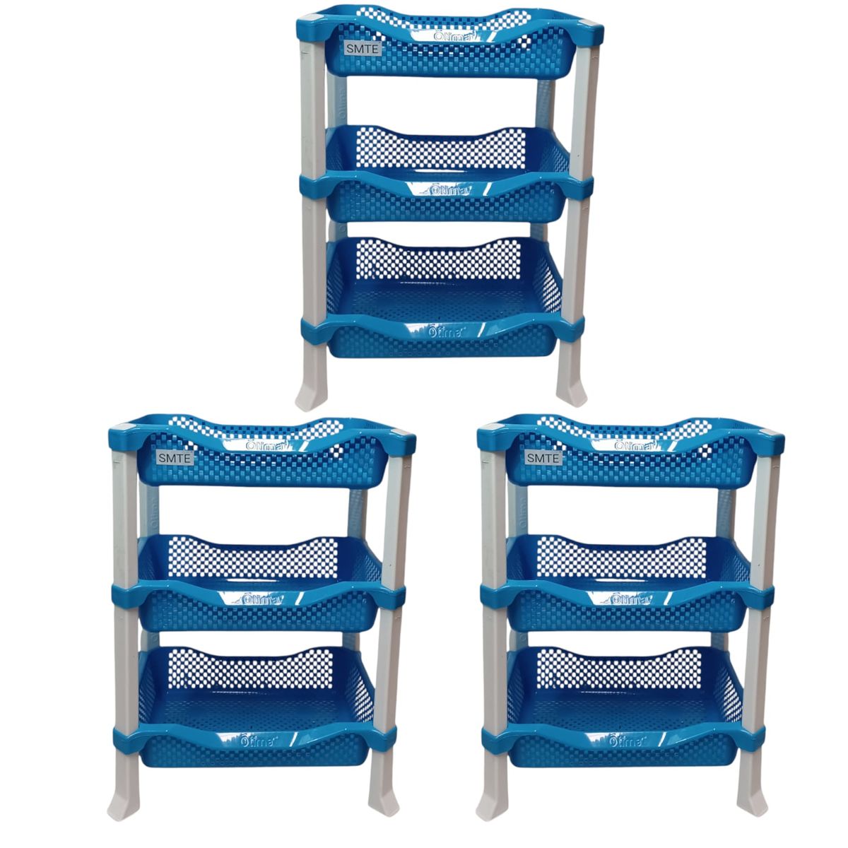 SMTE - SpaceMax: 3Tier Organizer Rack set of 3Blue