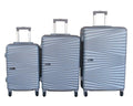 SMTE - Travel Luggage Suitcase Bag SetStylish, and Convenient3 PieceSilver