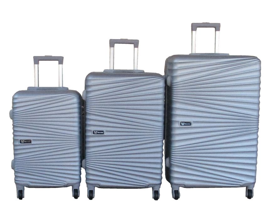 SMTE - Travel Luggage Suitcase Bag SetStylish, and Convenient3 PieceSilver