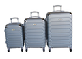 SMTE - ABS Hard Shell Trolley Luggage SetSilver, Spinner Wheels, Lock3Piece