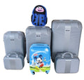 SMTE - 5Piece Family Travel Luggage Set with Kids Mickey case & Ladybug Bag