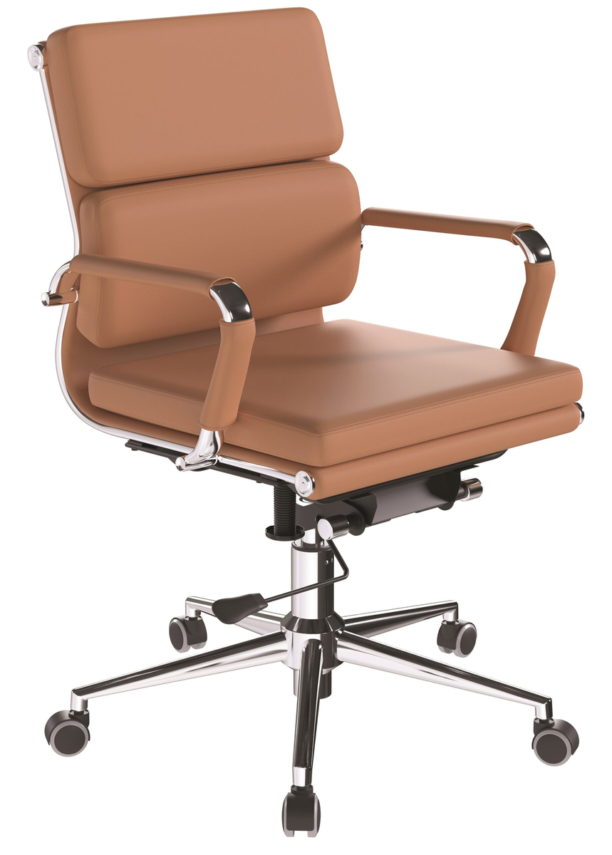 SMTE - Office ChairSwivel PU LeatherCamel