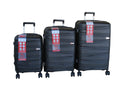 SMTE - Unbreakable Travel Luggage 3 Piece Suitcases SpinnerBkack