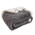 SMTE - Geometric Pattern Woolen Sofa Throw/ BlanketQueen SizeGrey