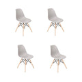 SMTE - Proteas Wood Leg Chairs- Pack of 4- Grey