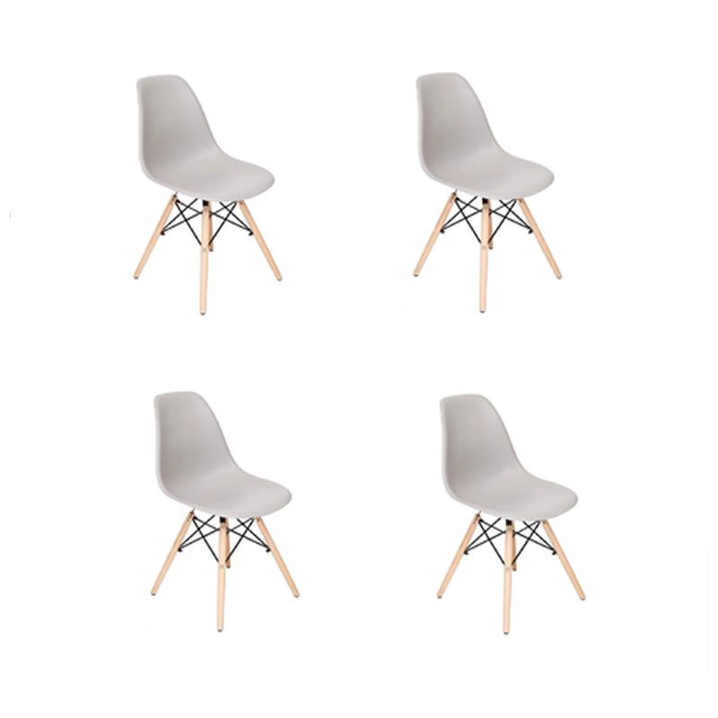 SMTE - Proteas Wood Leg Chairs- Pack of 4- Grey