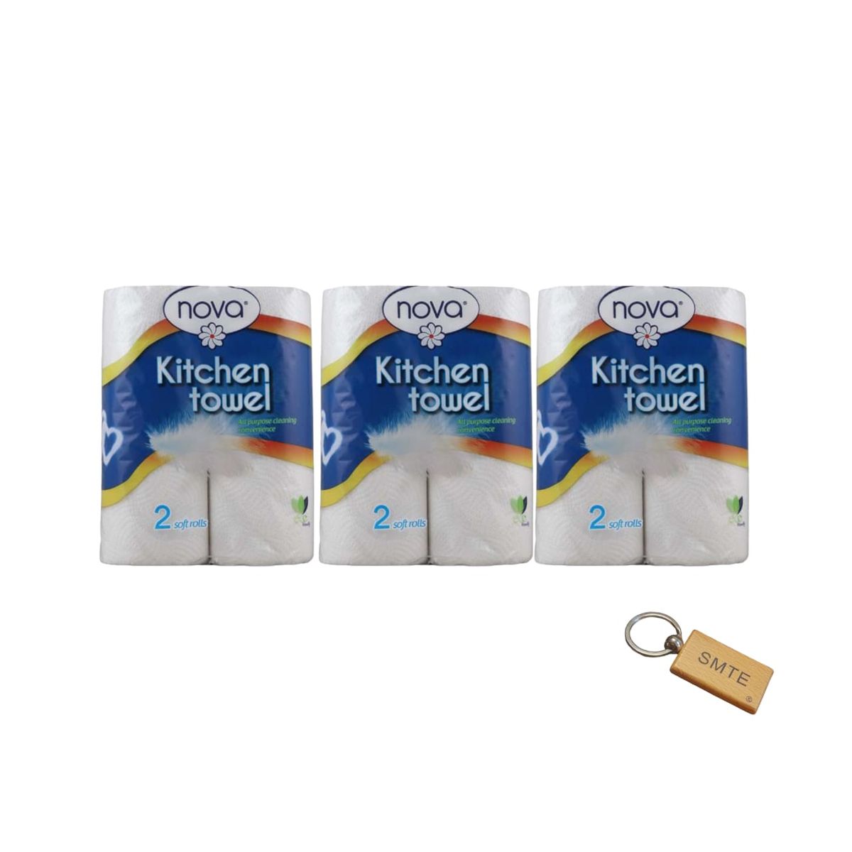 SMTE - Quality Paper TowelKitchen Towel6Rolls50Sheet with  Keychain