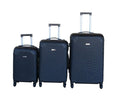SMTE - 3Piece ABS Hardshell Luggage SetBlack, Spinner Wheels & Secure Lock