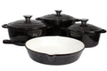 SMTE - Authentic - 7 Piece New Design Dutch Pot Cookware Sets Cast Iron - Black