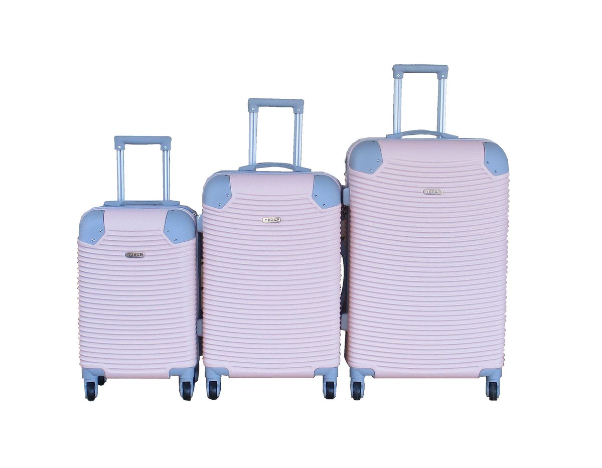 SMTE - 3Piece Travel 27Inch Luggage Suitcase Bag SetStylishLight Pink