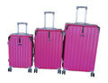 SMTE - Galaxia ABS with Telescoping Handle and Lock Luggage SetPink3 Piece
