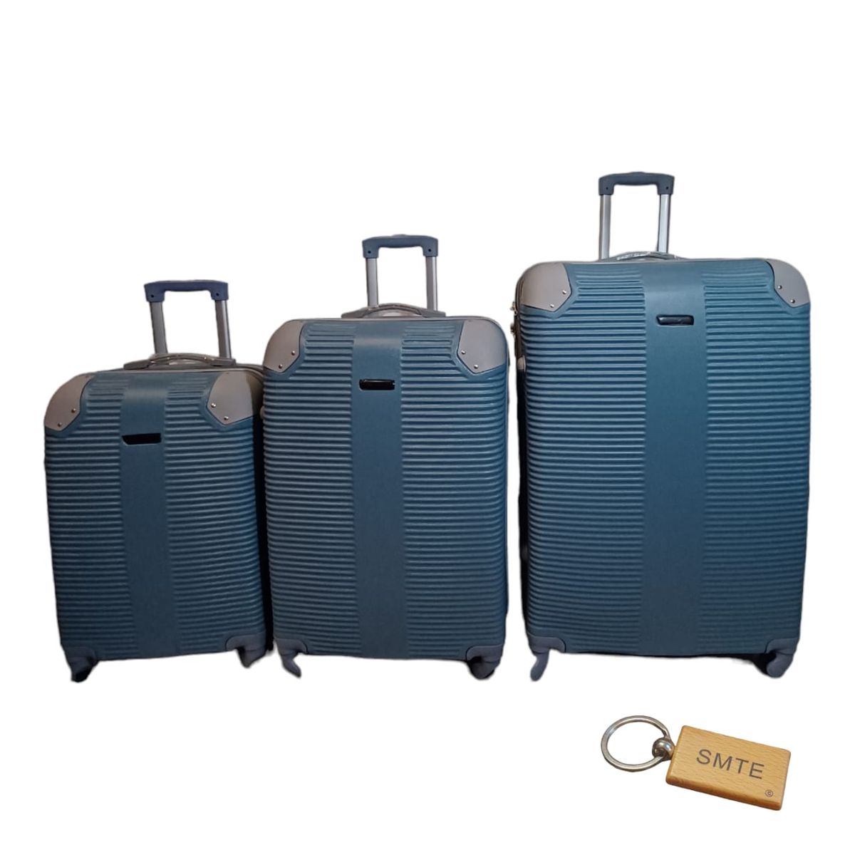 SMTE - G3 Premium Suitcase Luggage Collection Set with Keyring3PieceBlue