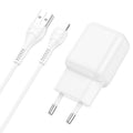 SMTE - C96A Hoco Single Set Adapter With 1M Lightning Cable - White