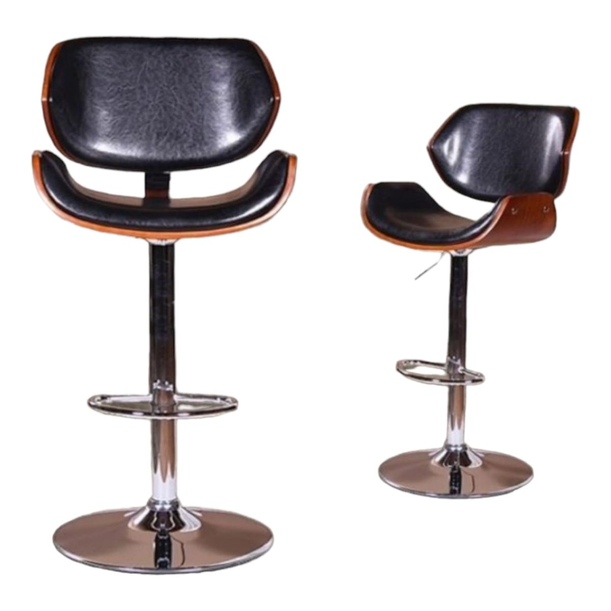 SMTE - Bar Stools / Kitchen Counter Breakfast ChairsSet of TwoBlack