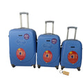 SMTE - 360 Degree Quad Wheel Luggage With  Bag tag3 PieceBaby blue