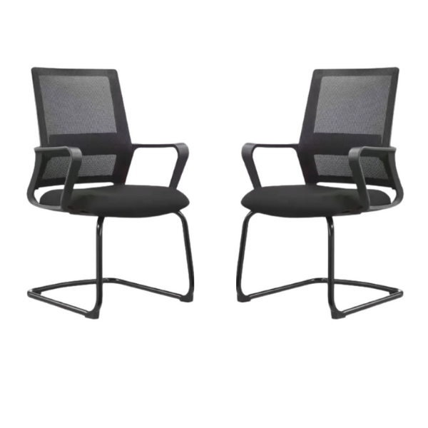 SMTE - Pair of Ray Mesh Meeting Chairs
