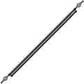 SMTE - Expandable Curtain Double Rod with Twisted Cage Finial - 4m - Black