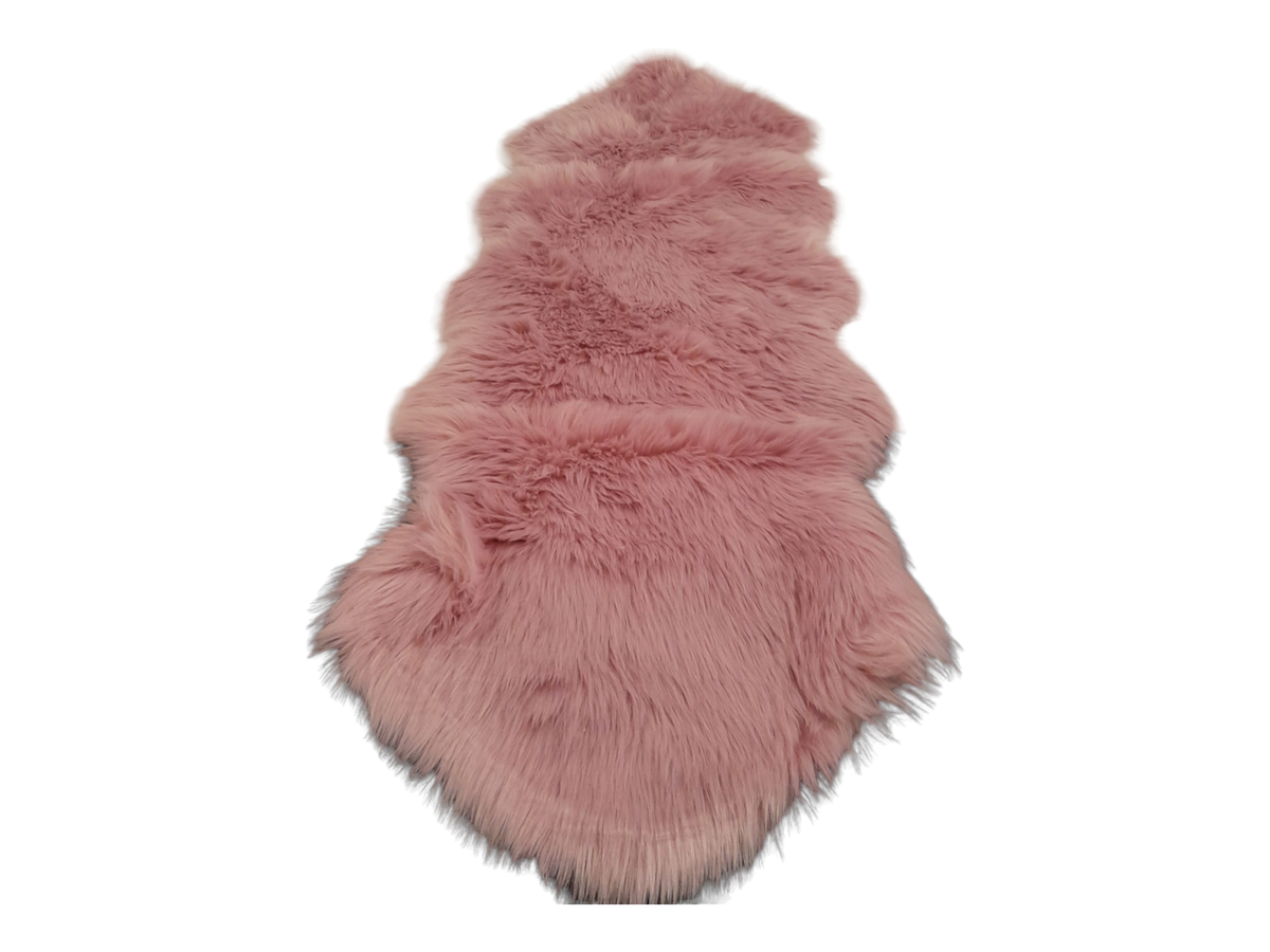 SMTE - Faux Fur Rug - 60cm x 1.8 m - Pink